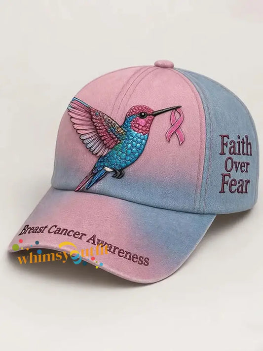 Breast Cancer Awareness Print Casual Unisex Hat Pink / ONE