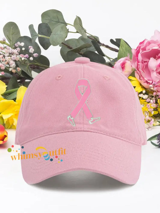 Breast cancer pink ribbon unisex hats Pink / ONE