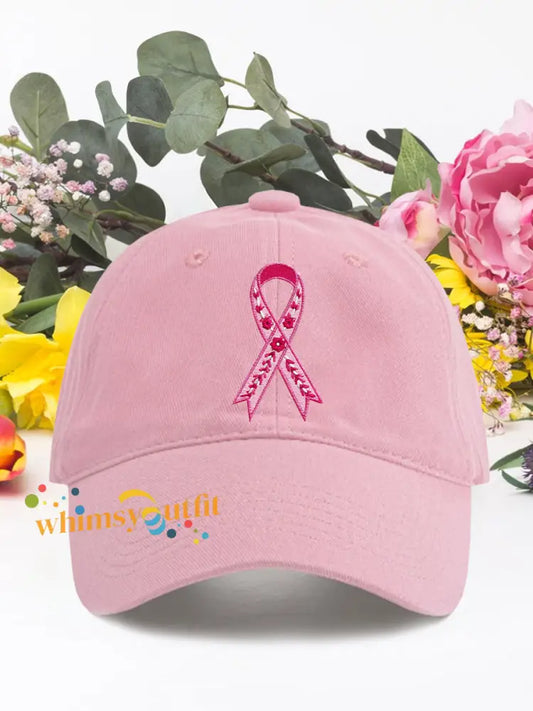 Breast cancer pink ribbon unisex hats Pink / ONE