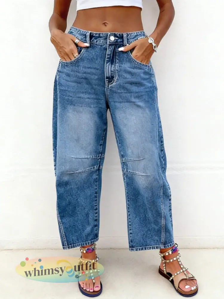 Casual jeans voor dames - Blauw / S