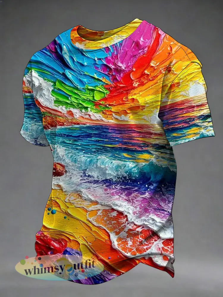 Casual t-shirt met print voor de Maand van de Mannenprijzen - als foto / S