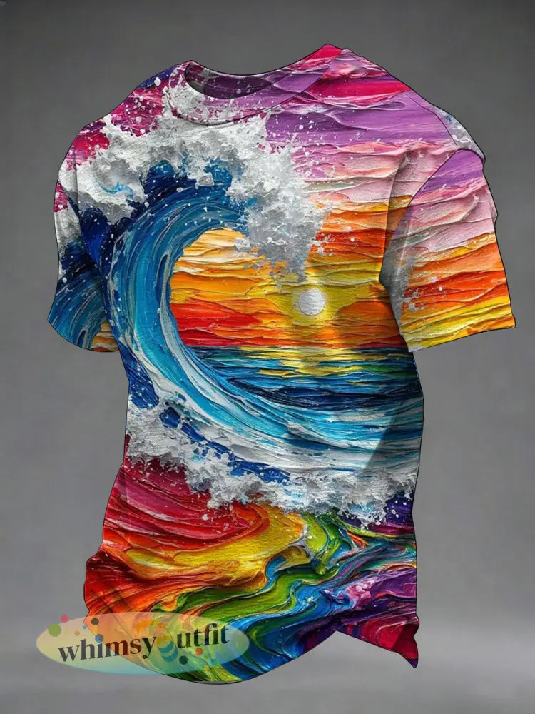 Casual t-shirt met print voor de Maand van de Mannenprijzen - als foto / S
