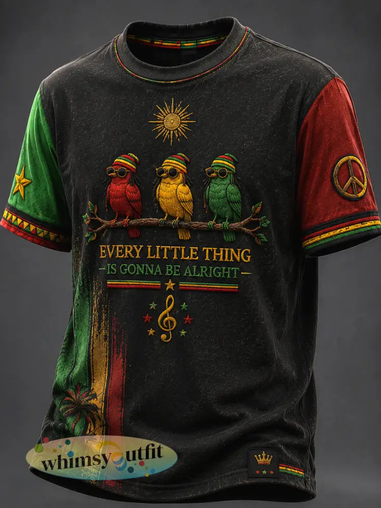 Casual T-shirt voor Retro Reggae Muziekfans - als foto / S