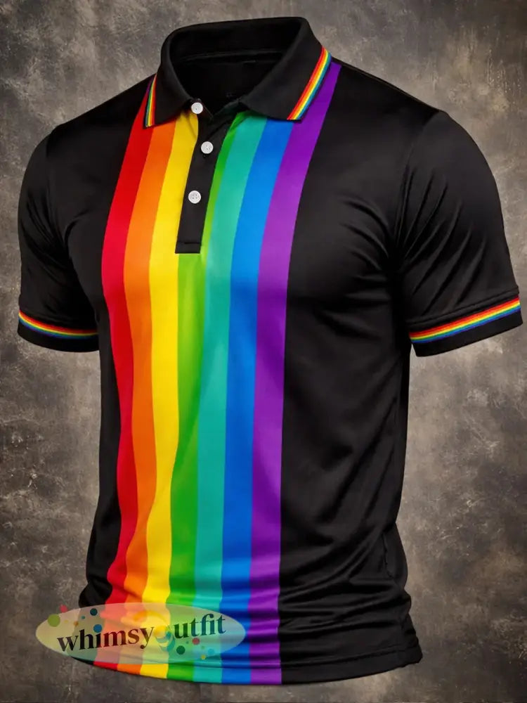Casual top met print voor de Maand van de Homoheldendom voor heren - als foto / S