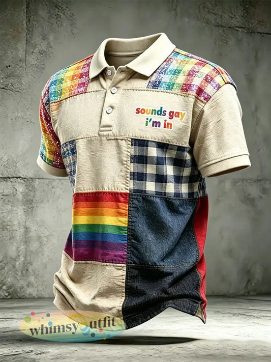 Casual top met print voor de Maand van de Homoheldendom voor heren - als foto / S