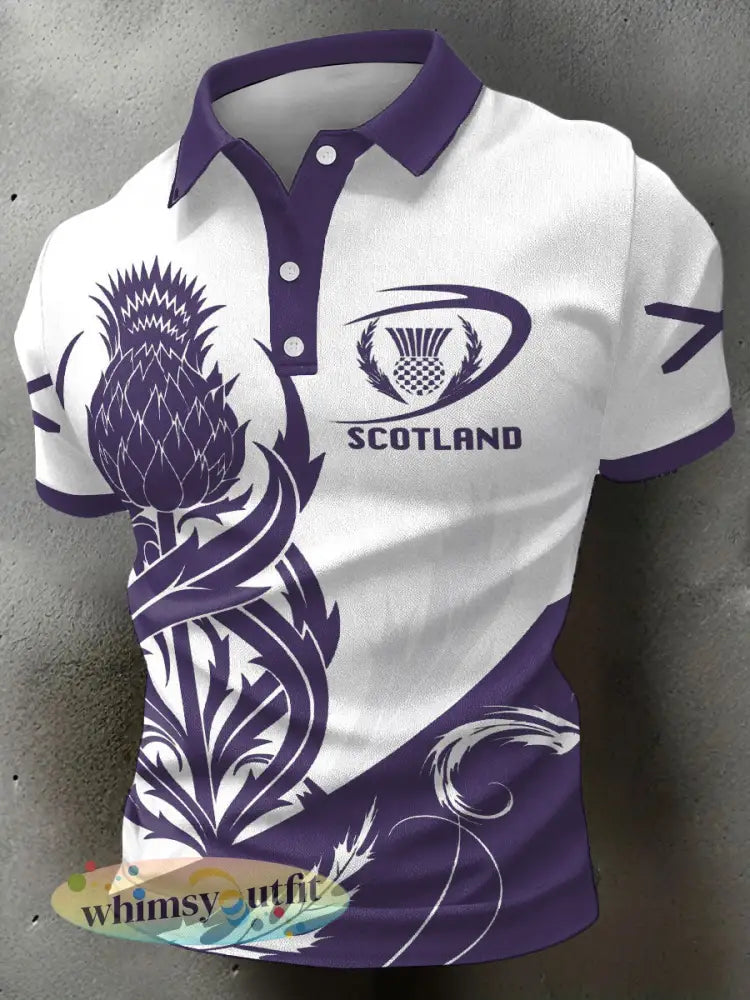 Casual tops voor heren in Schotland - Paars / S