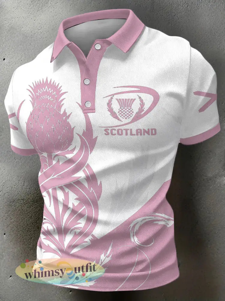 Casual tops voor heren in Schotland - Roze / S