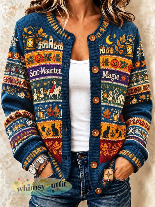 Casual vest met print voor vrouwen St. Martin’s Day-stijl - Diep Blauw / S