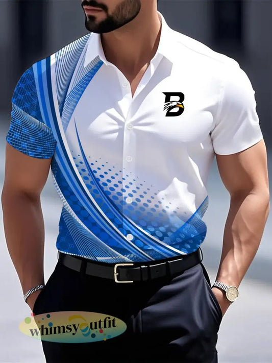 Casual zakelijk overhemd voor heren - Blauw / S