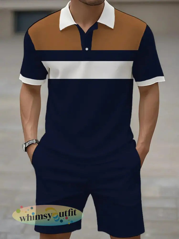 Casual zakelijke poloset met korte mouwen voor heren - als foto / S