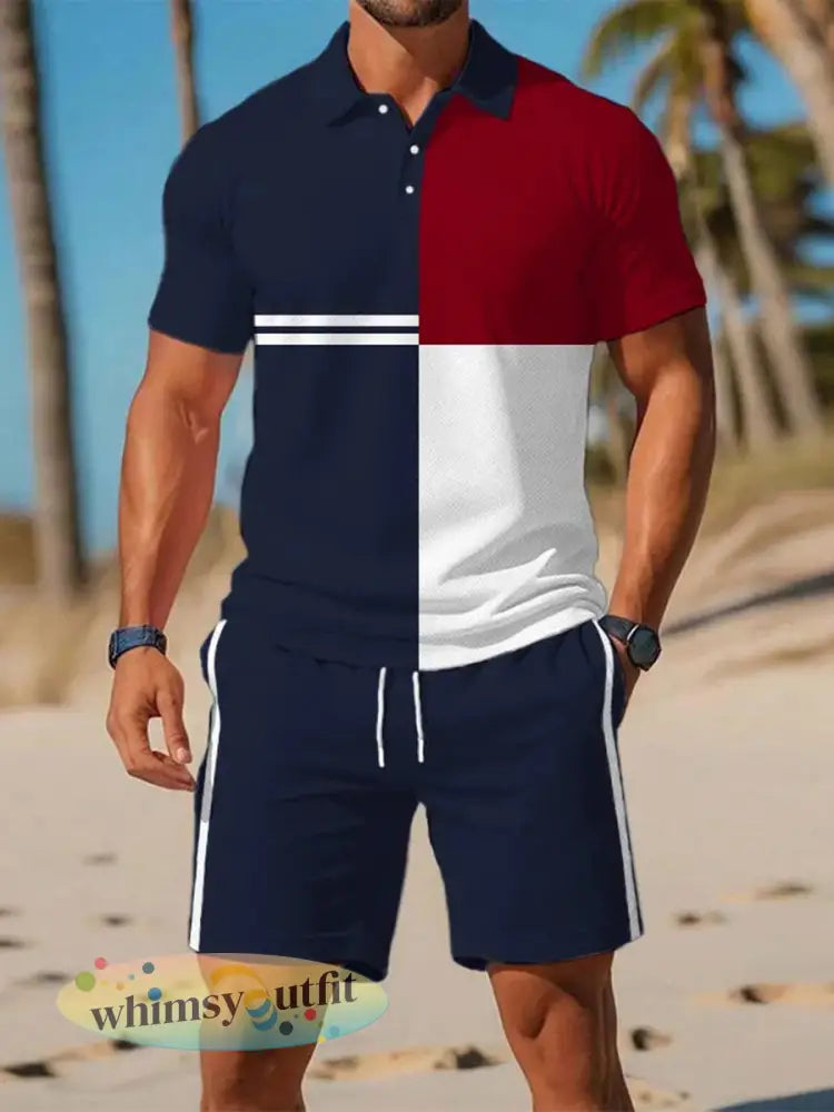 Casual zakelijke poloset met korte mouwen voor heren - als foto / S