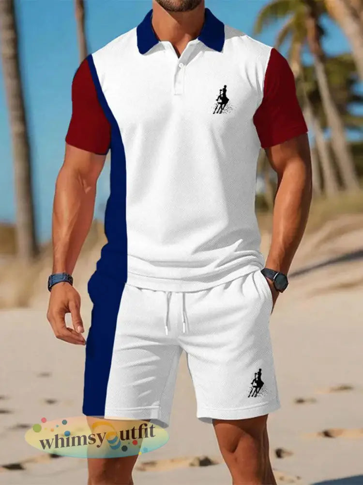 Casual zakelijke poloset met korte mouwen voor heren - als foto / S