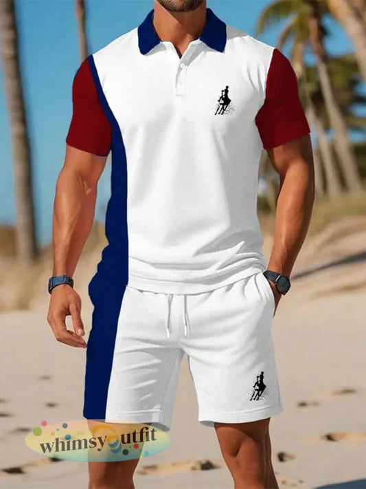 Casual zakelijke poloset met korte mouwen voor heren - als foto / S