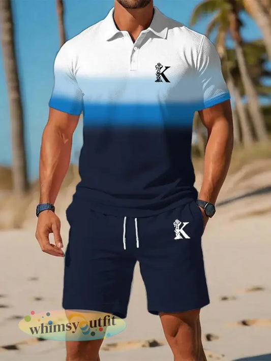 Casual zakelijke poloset met korte mouwen voor heren - als foto / S