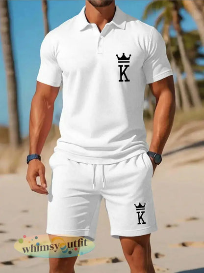 Casual zakelijke poloset met korte mouwen voor heren - Wit / S