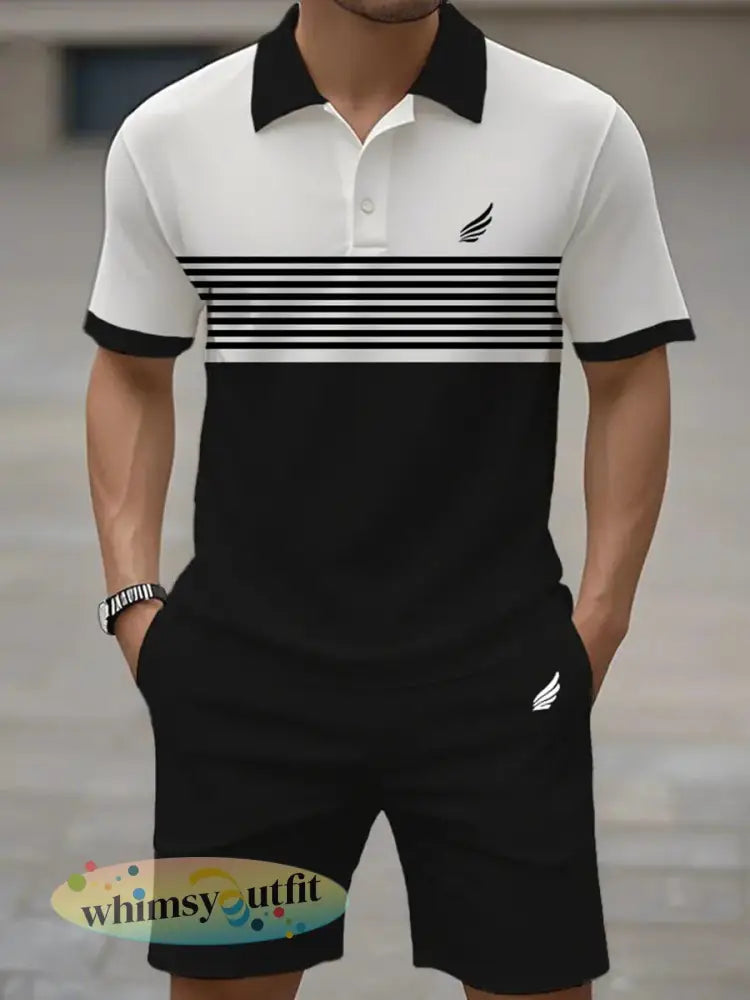 Casual zakelijke poloset met korte mouwen voor heren - Zwart / S