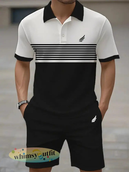 Casual zakelijke poloset met korte mouwen voor heren - Zwart / S