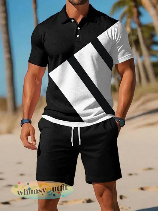 Casual zakelijke poloset met korte mouwen voor heren - Zwart / S