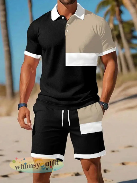 Casual zakelijke poloset met korte mouwen voor heren - Zwart / S