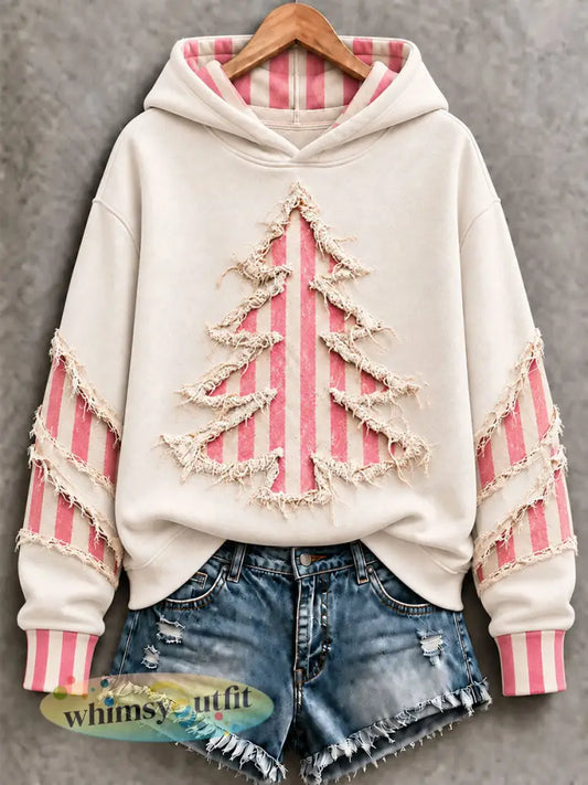 Dames Kerstboom Regelmatige Hoodie - als foto / S