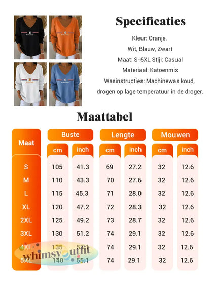 Dames KoningsdagV-hals ribtop