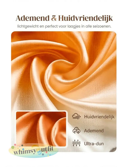 Dames oranje Nederlandse vintage patchworkprint casual T-shirt met V-hals
