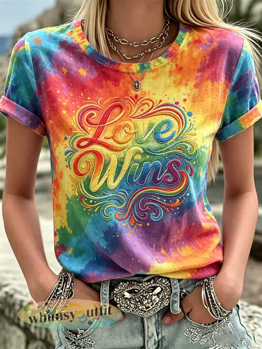 Dames Pride Month Gedrukt T-shirt - als foto / S