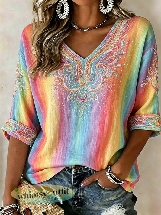 Dames Pride Month Print Casual T-shirt - als foto / S