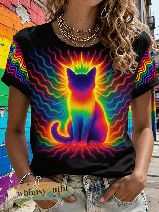 Dames T-shirt met opdruk voor Pride-maand - als foto / S