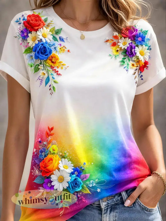 Dames T-shirt met opdruk voor Pride-maand - als foto / S