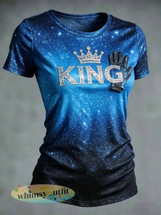 Dames vintage herdenkings-T-shirt met opdruk van de - als foto / M