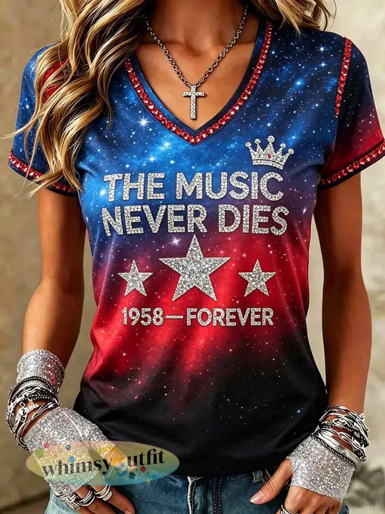 Dames vintage herdenkings-T-shirt met opdruk van de - als foto / S