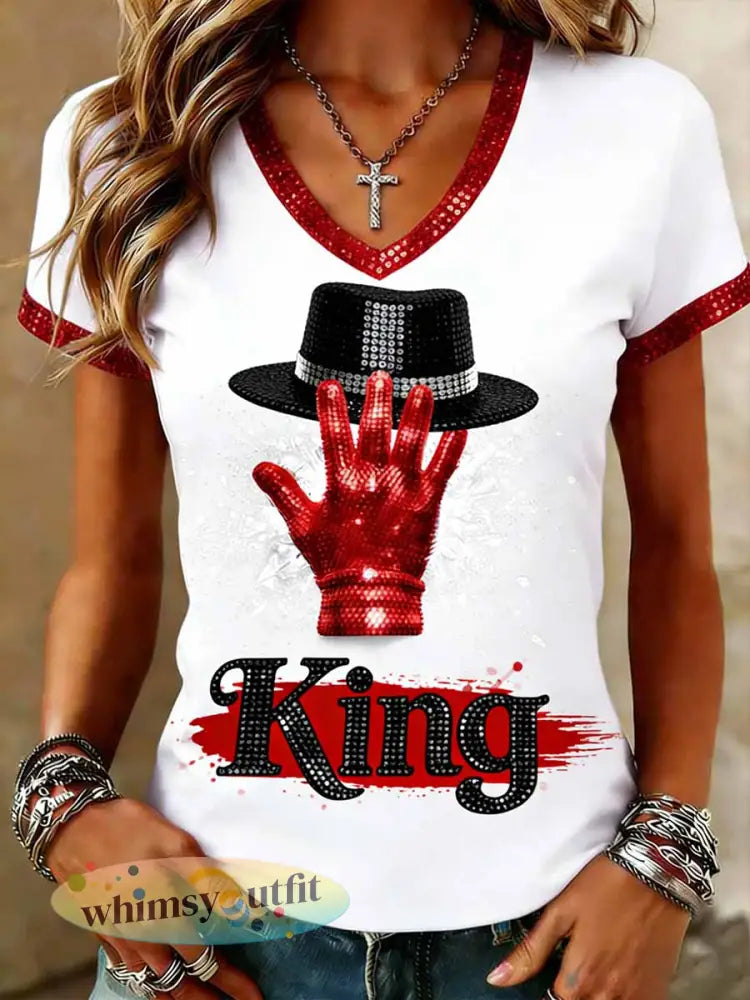 Dames vintage herdenkings-T-shirt met opdruk van de - Wit / S