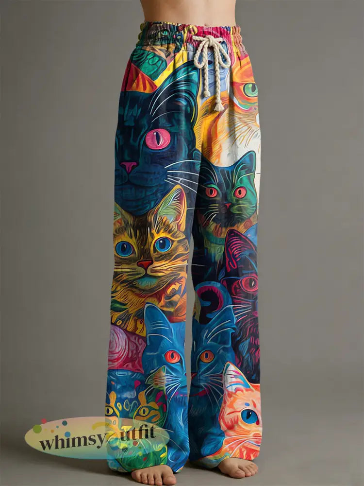 Damesbroek met dierenprint - Veelkleurig / S