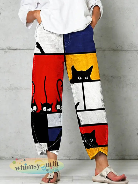 Damesbroeken met dierenprint - Veelkleurig / S