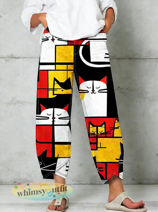 Damesbroeken met dierenprint - Veelkleurig / S