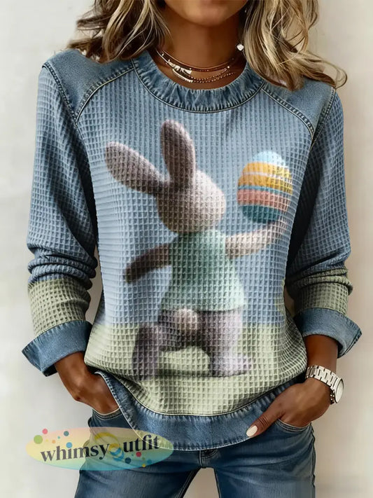 Dameshaas Paasjenim Patchwork Top - als foto / S