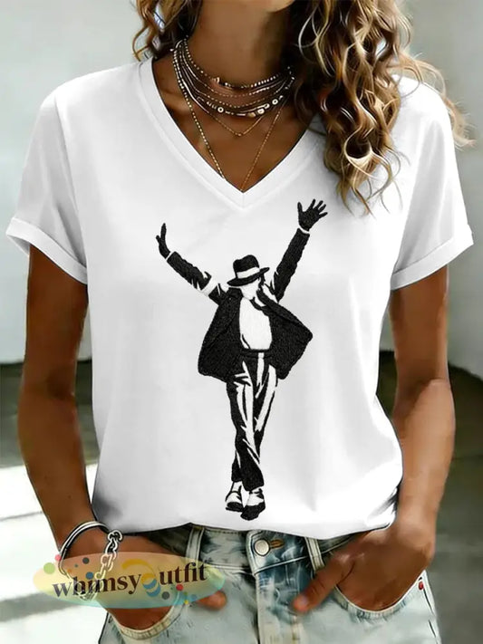 Damesshirt geïnspireerd door popmuziek