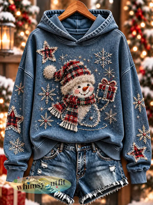 Damessweatshirt met kerstprint - als foto / S