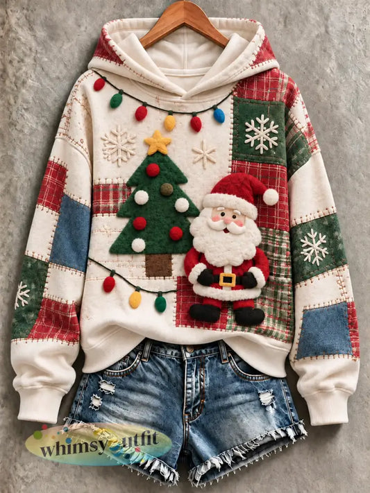 Damessweatshirt met kerstprint - als foto / S