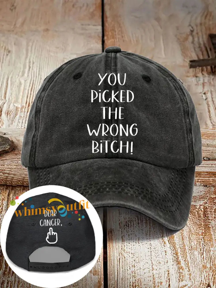 Dear cancer you picked the wrong bitch neutral hats Black / ONE