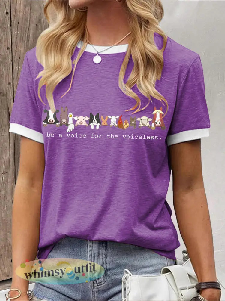 Dierenliefhebbers T-shirt voor dames - Paars / S