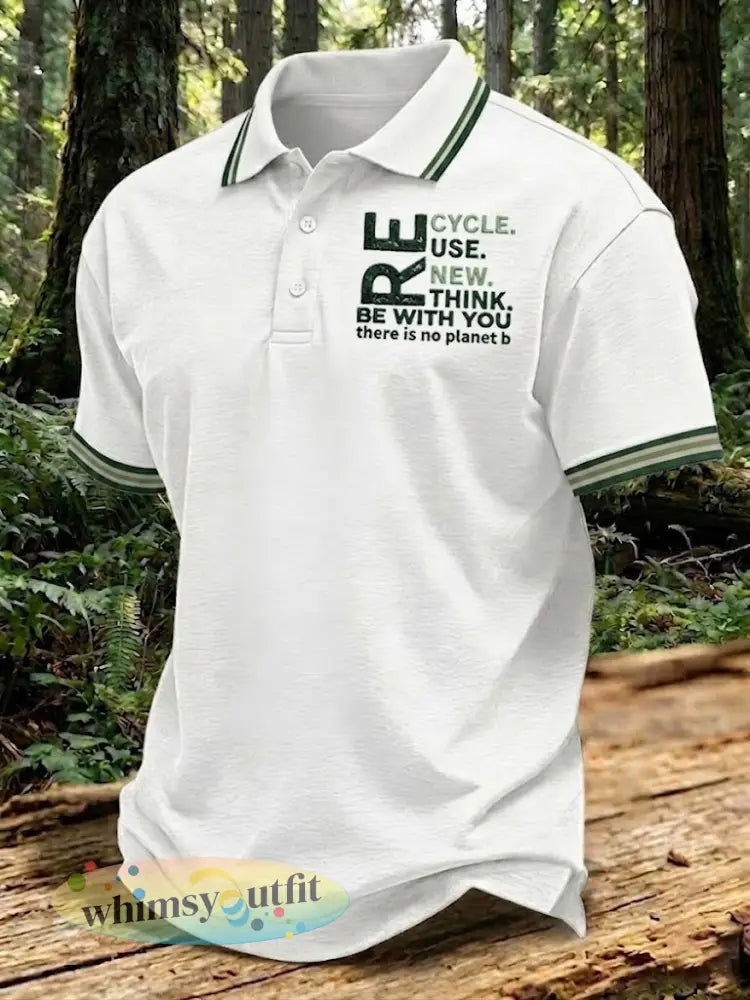 Er is geen Planet B bedrukt shirt voor heren - Wit / S