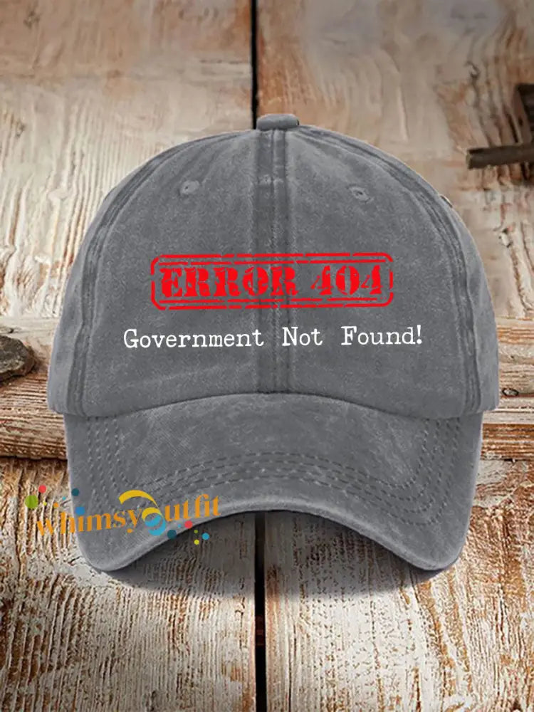 Error 404 Government Not Found Unisex Hats Gray / ONE
