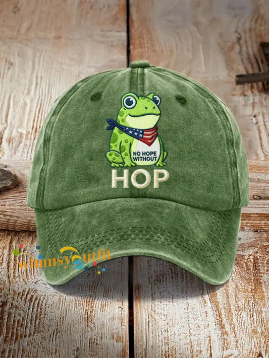 Frog Resist No Hope Without Hop Hat Green / ONE