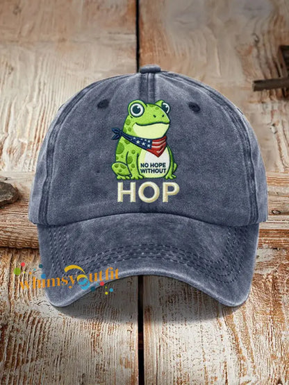 Frog Resist No Hope Without Hop Hat Navy Blue / ONE
