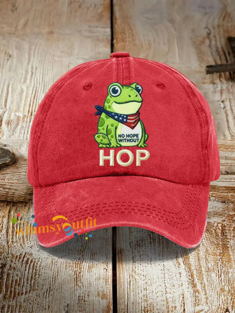 Frog Resist No Hope Without Hop Hat Red / ONE