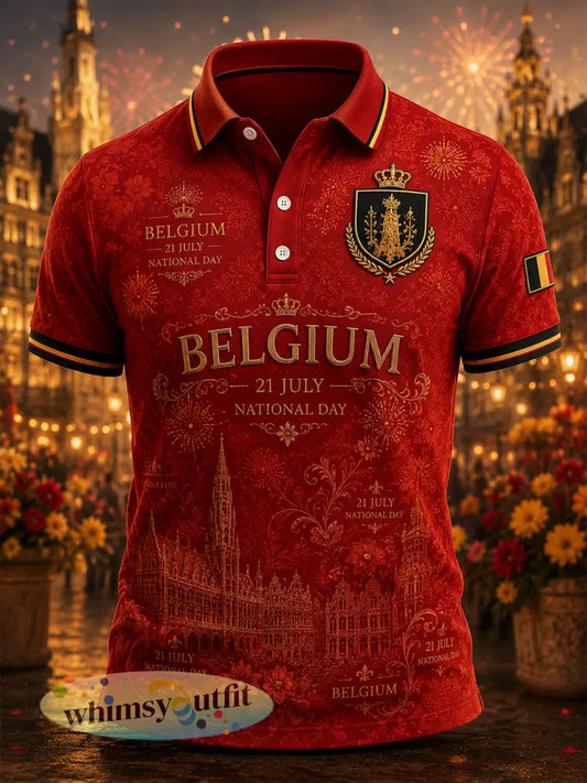 Gepersonaliseerd poloshirt met korte mouwen voor de Nationale Dag van de Mannen - A / S