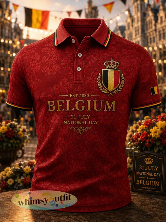 Gepersonaliseerd poloshirt met korte mouwen voor de Nationale Dag van de Mannen - A / S