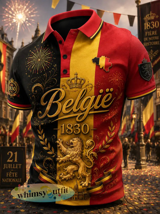 Gepersonaliseerd poloshirt met korte mouwen voor de Nationale Dag van de Mannen - A / S